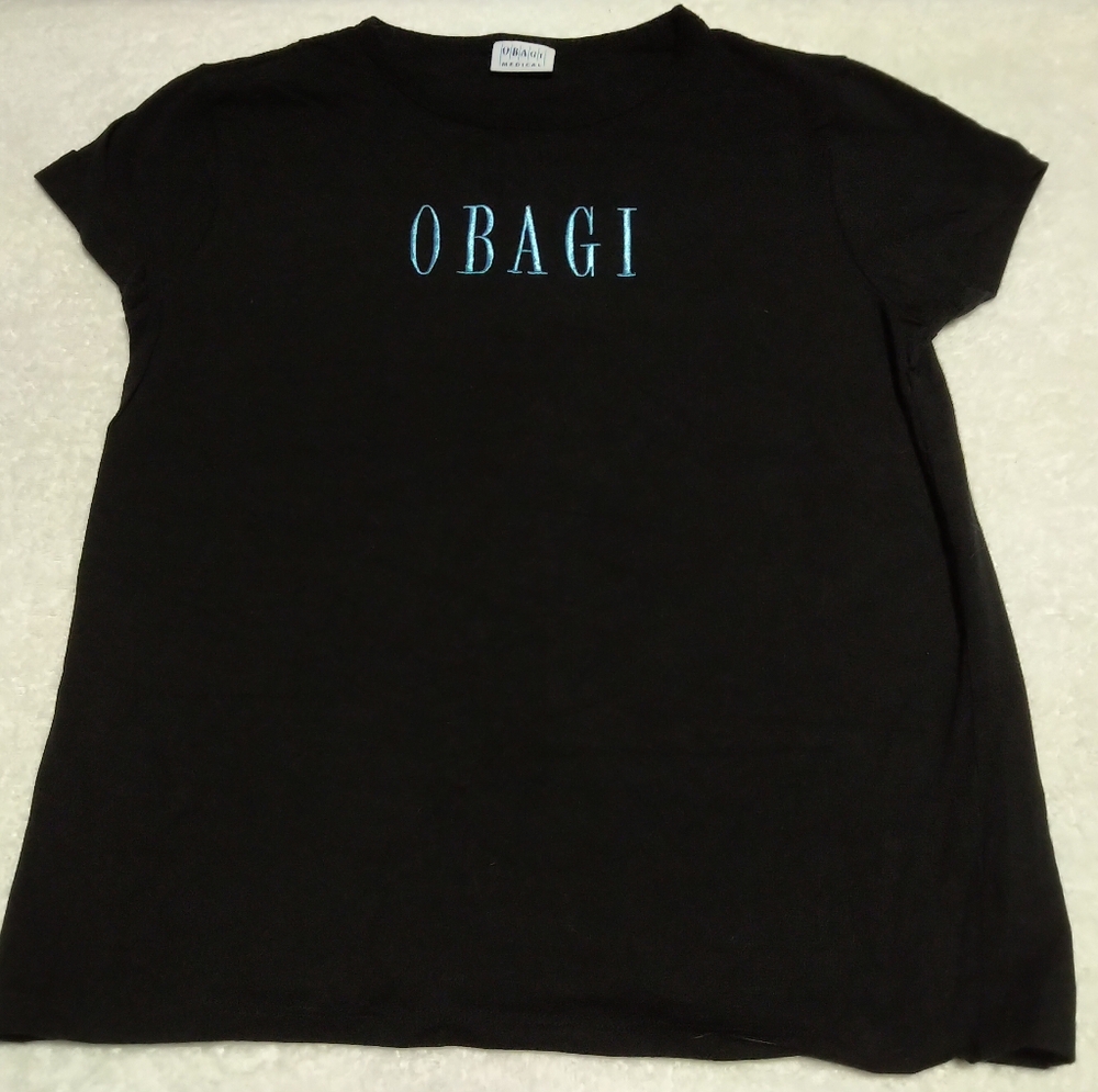 NEW Obagi Black Short Sleeve Tee Minimalist Design